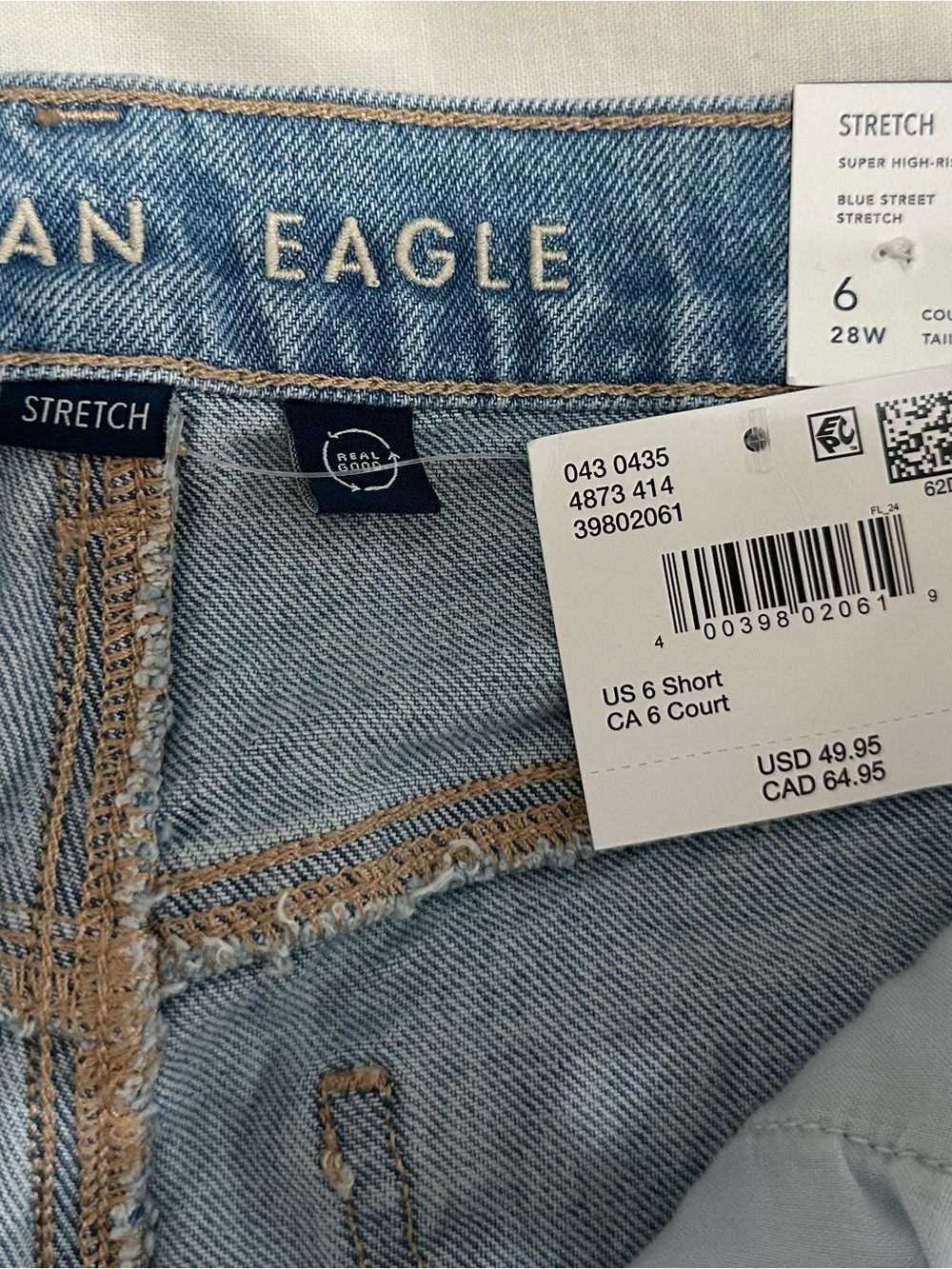 American Eagle Outfitters Light Blue High-Rise Stretch Women’s Jeans